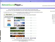 Tablet Screenshot of naturesoundplayer.com